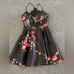 B. Smart  Floral Black Halter Dress Size 3 Photo 3
