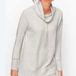 Talbots T by Lounge Sky Blue Cowl Neck Sweatshirt Sweater, Size LP Photo 0