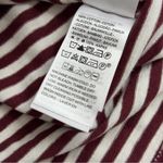 Levi's Top Tee Shirt Raglan Striped Cropped Crewneck Soft Wine Burgundy Cream Photo 3