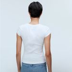 Madewell  Supima Rib Short Sleeve Crewneck Tee Shirt in Lighthouse Sz XXL‎ NEW Photo 1