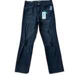 Rachel Roy Black Distressed Mid-Rise Girlfriend Jeans Size 8/29 Photo 1