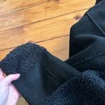 Marine layer  Quebec Sherpa Jacket Faux Suede Fuzzy Shearling Boxy Black medium Photo 8