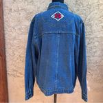 Vintage 90’s Agan Collection Embroidered Southwestern Zippered Denim Jacket Blue Size 2X Photo 5
