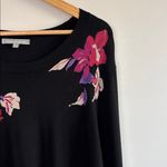 Daniel Rainn  Size XXL Lyna crew neck pullover sweater black with a floral print Photo 4