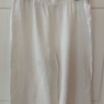 Maria Sartini‎ Women’s 100% linen pants. US 34 EU 50. White Size XXL Photo 0