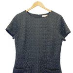 Loft NWT  Retro Tweed Fit & Flare Patch Pocket Mod Dress Black White Size 12 NEW Photo 3