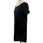 James Perse  Dress Short Sleeve Shift T-Shirt Linen Black Size 2 Medium Photo 3