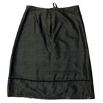 Bebe Skirt Womens 2 Used Black Silk Metal Coins Photo 5
