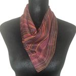 Ny&co NY &  Burgundy Striped Sheer Scarf Photo 2