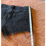 AGOLDE  Parker Black Denim Cutoff Shorts Raw Hem High Rise Size 27 Photo 5