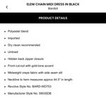 Bardot  Eleni Chain Midi Dress in Black AU10/US6 Photo 3