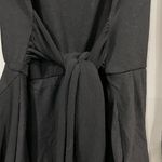 Max Mara  Black Tie Front Midi Long Sleeve Dress EU 48 Photo 2