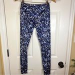 Beyond Yoga  Splatter Blue Leggings Size Medium Full Length Mid Rise Photo 1