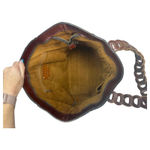 Patricia Nash Ivy Chain Link Vegetable Tanned British Tan Leather Bag Purse Photo 6