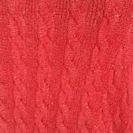 Jones New York  Cable Knit Sweater Red Size Large Photo 3
