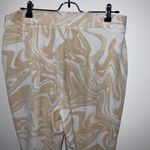 Juicy Couture White Tan Swirl Sweatpants Size large Micro Sherpa Lined Warm Photo 5