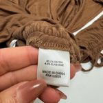 Lovers + Friends  Top Womens Small Dory Brown Ruched Sleeve Wrap Crop Top Photo 6