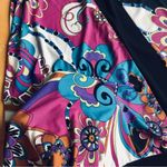 XOXO  Colorful Halter Dress, Sharkbite Hem, Black, Pink, Blue, Neon, Size L Photo 4