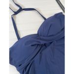 Catherine Malandrino NWT Navy Blue Twisted Ruched Bandeau One Piece Swimsuit 1X Photo 6