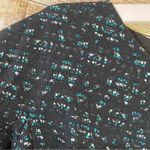 Maggy London floral lace fitted asymmetrical neckline black/ green dress Size 10 Photo 9