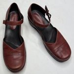 Ecco Ankle Strap Sculpted Mary Jane in Burgundy Red Leather Shoe S Photo 0