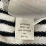 Chico's Womens Size 3 L Tunic White Black Split Stripe 3/4 Sleeve Oversized Top Photo 5