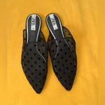 ZARA Black Mesh Polka Dot Mules Photo 3