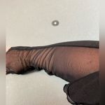 Nesh Tee shirt sheer v neck & upper arm long sleeves Shirt tail round Hem‎ small Black Photo 4