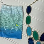 Kendra Scott Rare Drea Necklace Gold Chain Turquoise Blue & Green Stone Agate Photo 10