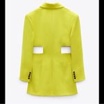 ZARA Cut Out Lime Green Blazer - size M Photo 1