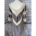 Umgee ‎ Dress Coverup Crochet Brown Boho Size M Photo 3