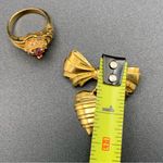 Gift For Mom Avon Gold Tone Brooch Pin And Ring Heart Shape “I Love You Mother” Photo 3