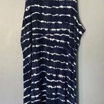 Athleta Santorini Thera Print Dress Tie Dye Blue Stripe Navy Blue Plus Size 2X Photo 0