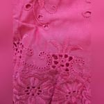 Charter Club  Pink Midi Dress Polished Cottom Eyelet & Crochet Trim Side Zip 16 Photo 6