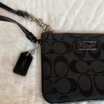Coach Mini Monogram Black Clutch Card Wallet Wristlet Photo 12