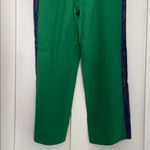 Rachel Zoe High Rise Wide Leg Side Stripe Pull On Linen Pants in Green Size L Photo 7