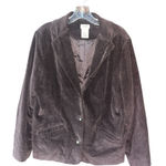 L.L. Bean corduroy blazer size 12 chocolate brown Photo 0