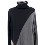 margaret o'leary Cashmere Turtleneck Sweater Dress Black Gray Size Medium Photo 1