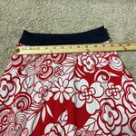 Wet Seal Y2K  Red White Floral Swirl A Line Midi Skirt Size Small Photo 3