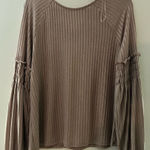 1. State Elegant Brown Bronze Women's Top Size Large Photo 0