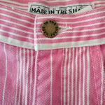 Vintage 90’s Made In the Shade Pink and White Striped Jean Shorts Size undefined Photo 3