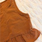 SheIn  Rusty orange Ruffle Hem Crop Top Photo 4