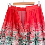 Dancing Days Tropical Circle Skirt Orange Beach Palms Retro Pinup Size Small Photo 6