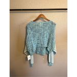 Free People Honey Cable Knit Sweater Size XS Oversized NWT Siren Blue Photo 6