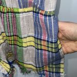 Urban Outfitters  linen blend plaid hooded romper size small Photo 2