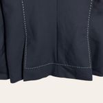 ESCADA Navy White Contrast Stitched Virgin Wool Classic Blazer Jacket Size M Blue Size M Photo 8