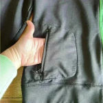 Ralph Lauren Lauren  Active Full Zip Jacket Black with Green Trim Size Large Photo 4