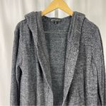 Barefoot Dreams  Cozy Chic Medium Black Cozy Cardigan Hooded Sweater Open Front Photo 2
