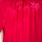 ZARA Women's Floral Jacquard Long Sleeve Tie Waist Long Wrap Dress Fuchsia Sz XS Photo 10