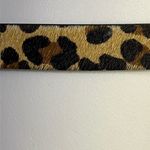 Royal Albartross Women’s Leopard Animal Print Hair Textured Adjustable Belt Med Brown Photo 5